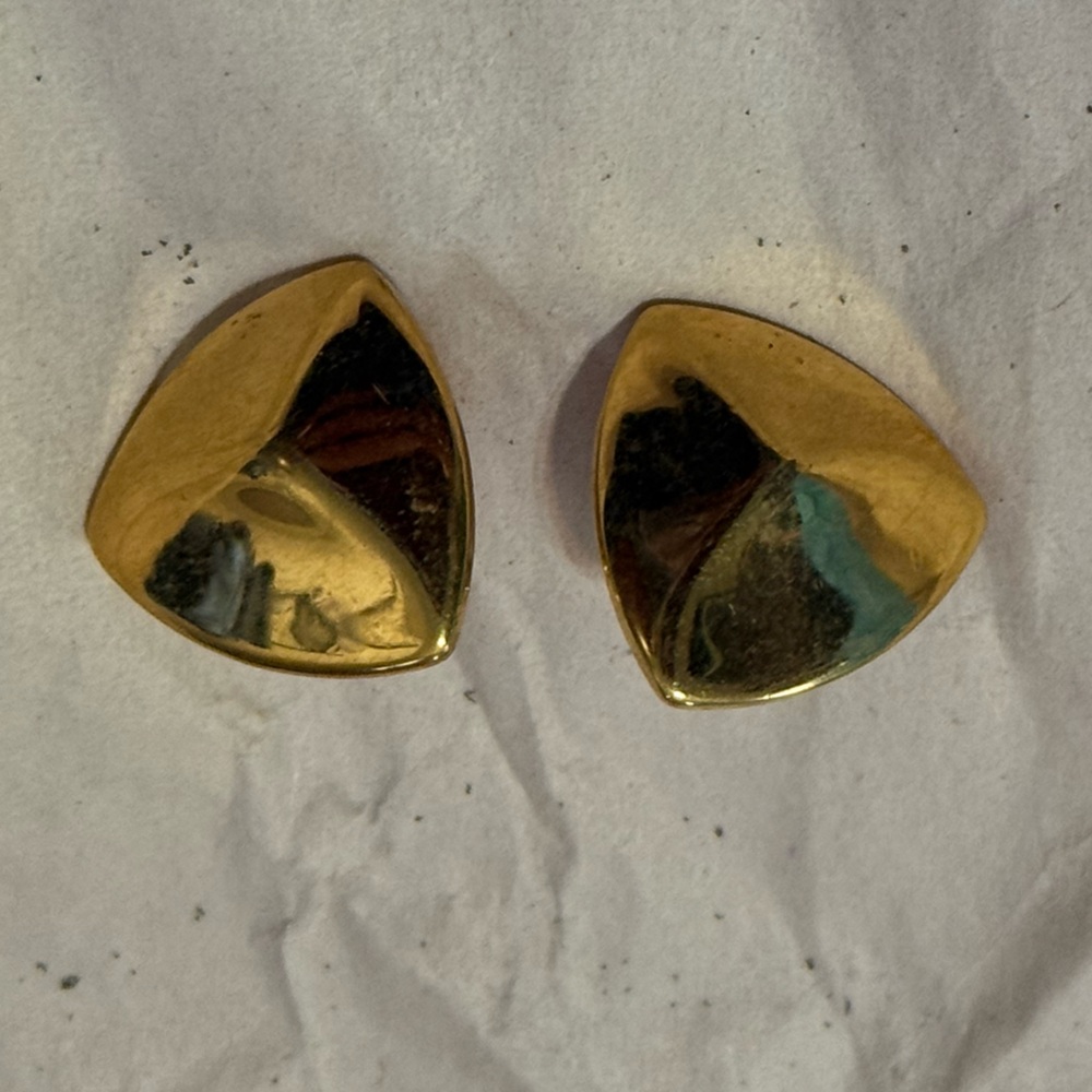 Vintage Monet Gold Earrings